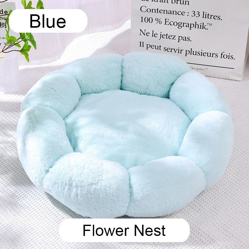 Pet Dog Bed Comfortable Donut Cuddler Round Cat Nest Dog Nest Warm Dog Mat with Soft Plush Material Pet Bed for Dogs and Cats