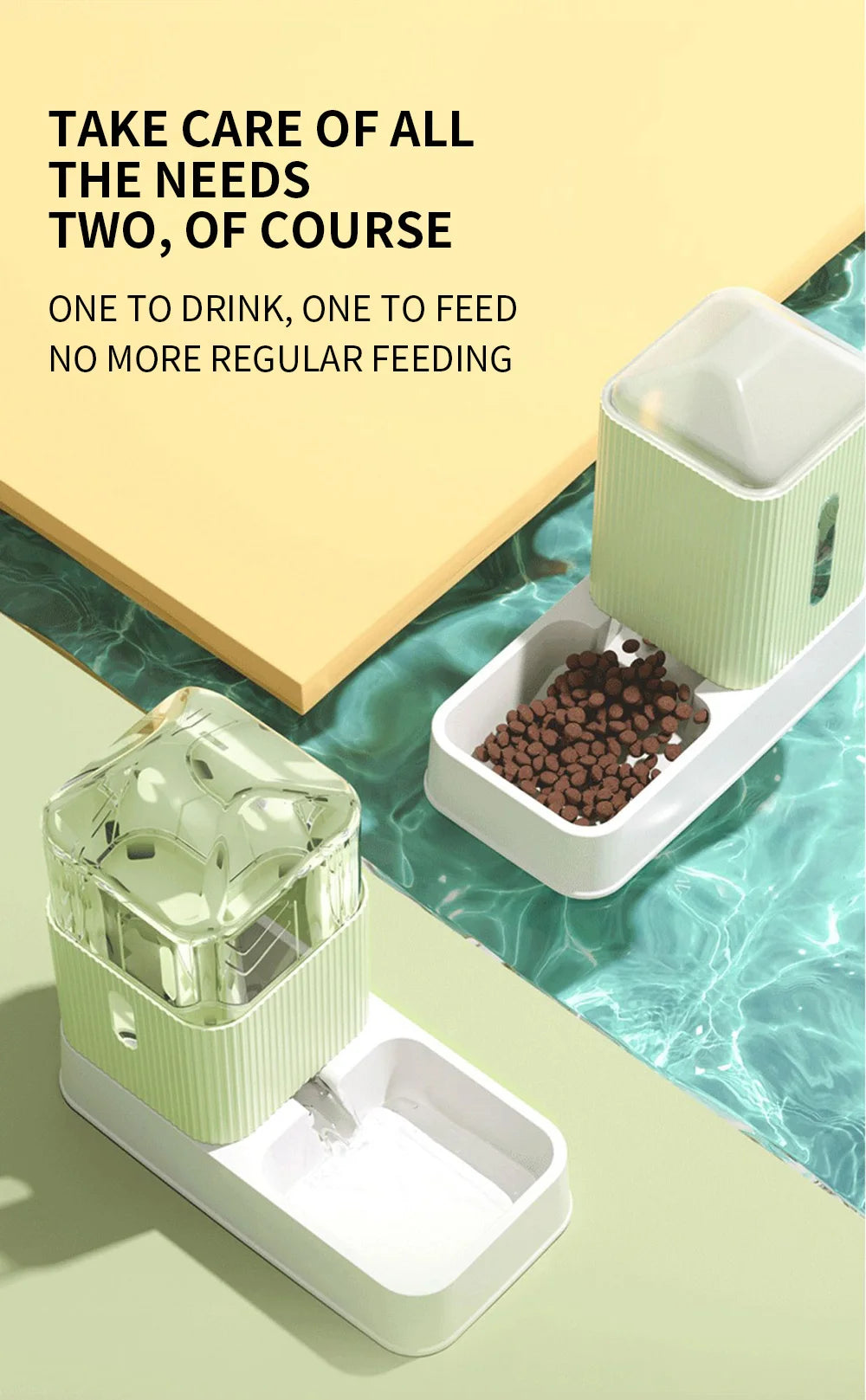 Automatic Pet Feeder 3.5L Large Capacity Pets Feeding Bowls Cat Water Dispenser Dog Food Feeder Drinking Fountain Feeding Bowl