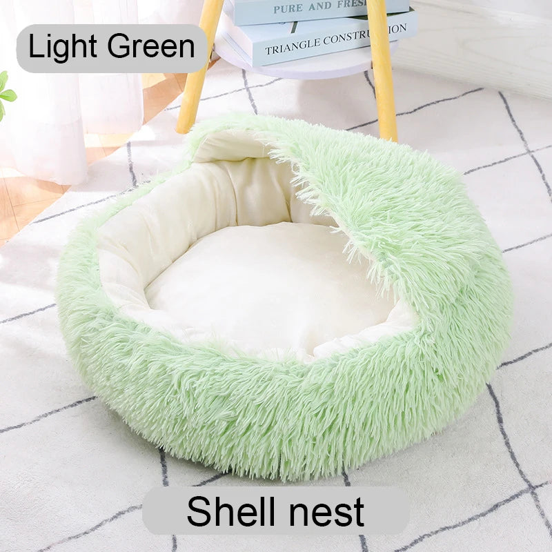 Pet Dog Bed Comfortable Donut Cuddler Round Cat Nest Dog Nest Warm Dog Mat with Soft Plush Material Pet Bed for Dogs and Cats