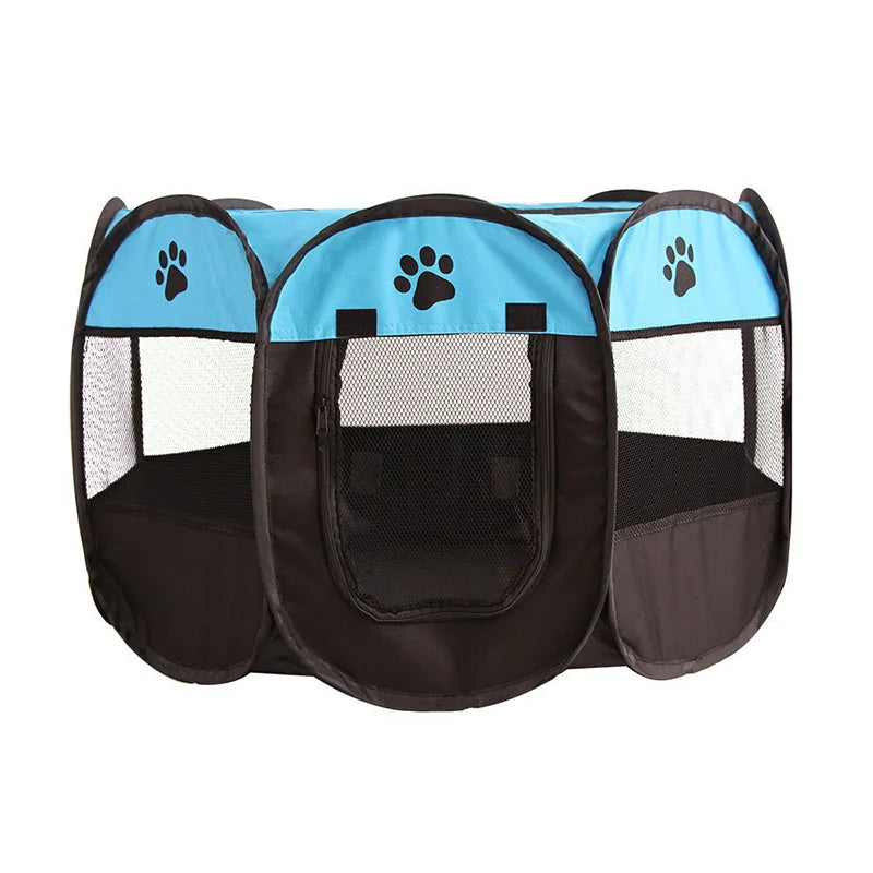 Foldable cats, dog kennels, cats, dogs, delivery rooms, pets, octagonal cages, breathable fences, tents, claw-resistant