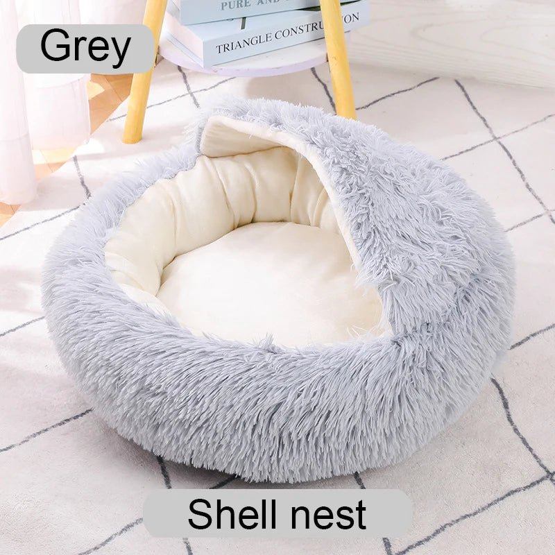 Pet Dog Bed Comfortable Donut Cuddler Round Cat Nest Dog Nest Warm Dog Mat with Soft Plush Material Pet Bed for Dogs and Cats