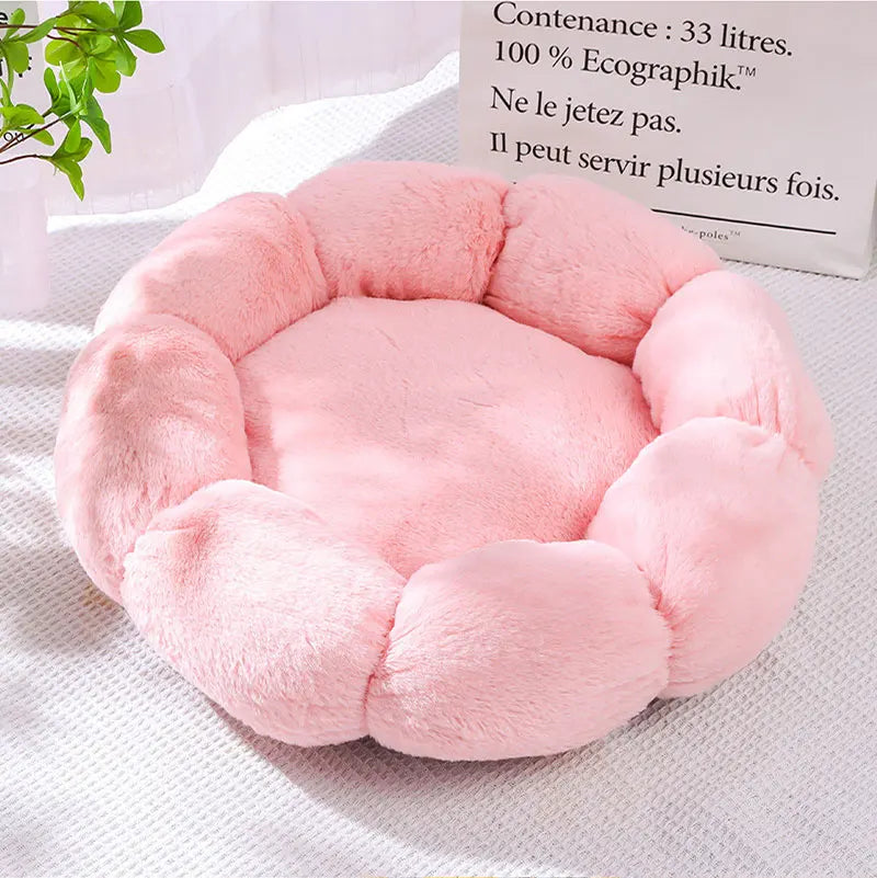 Pet Dog Bed Comfortable Donut Cuddler Round Cat Nest Dog Nest Warm Dog Mat with Soft Plush Material Pet Bed for Dogs and Cats