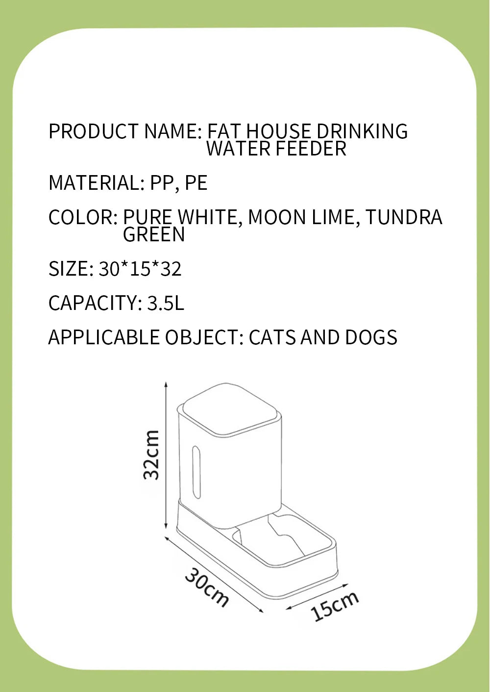 Automatic Pet Feeder 3.5L Large Capacity Pets Feeding Bowls Cat Water Dispenser Dog Food Feeder Drinking Fountain Feeding Bowl