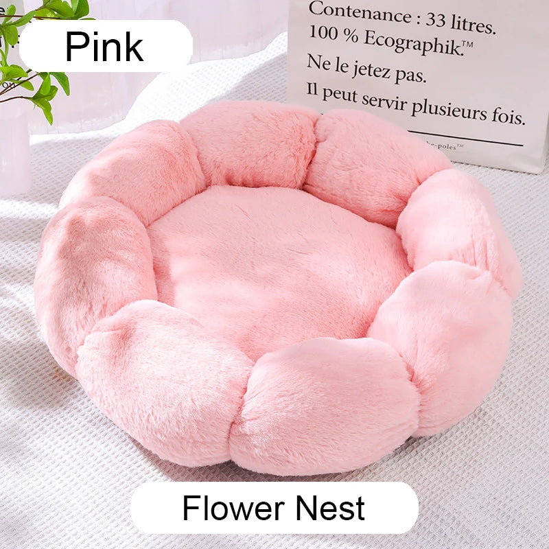 Pet Dog Bed Comfortable Donut Cuddler Round Cat Nest Dog Nest Warm Dog Mat with Soft Plush Material Pet Bed for Dogs and Cats