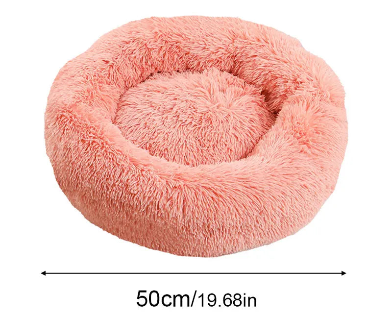 Pet Dog Bed Comfortable Donut Cuddler Round Cat Nest Dog Nest Warm Dog Mat with Soft Plush Material Pet Bed for Dogs and Cats