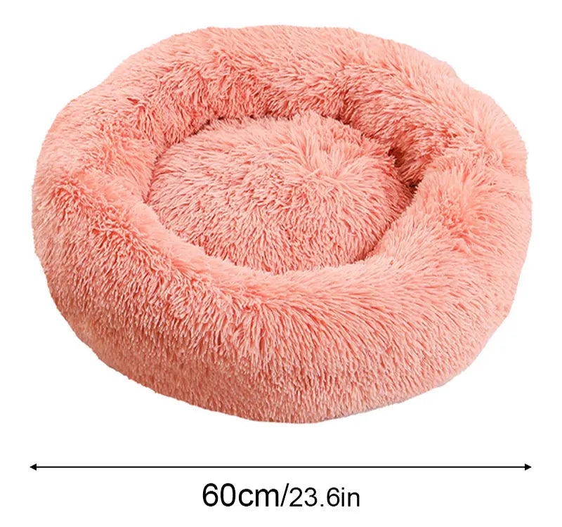 Pet Dog Bed Comfortable Donut Cuddler Round Cat Nest Dog Nest Warm Dog Mat with Soft Plush Material Pet Bed for Dogs and Cats