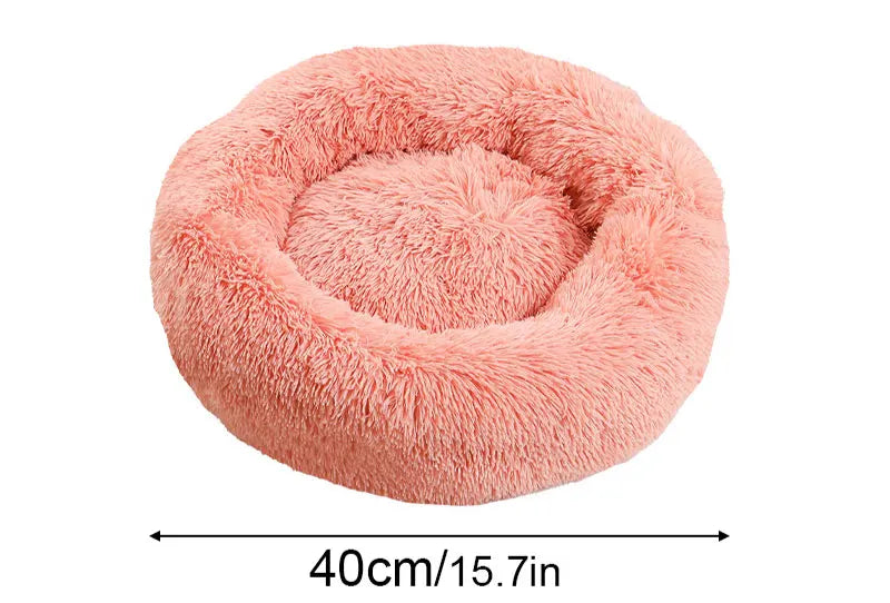 Pet Dog Bed Comfortable Donut Cuddler Round Cat Nest Dog Nest Warm Dog Mat with Soft Plush Material Pet Bed for Dogs and Cats