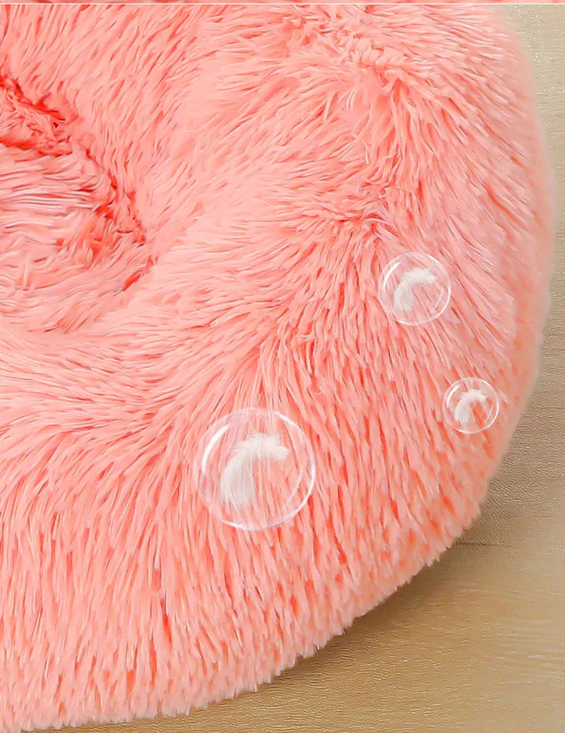 Pet Dog Bed Comfortable Donut Cuddler Round Cat Nest Dog Nest Warm Dog Mat with Soft Plush Material Pet Bed for Dogs and Cats