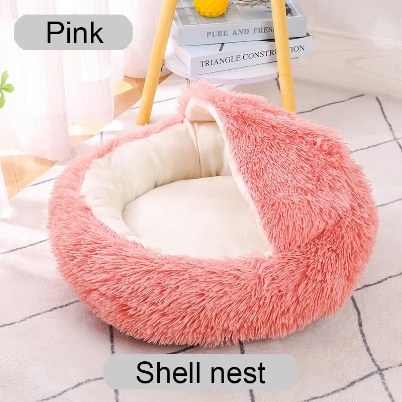 Pet Dog Bed Comfortable Donut Cuddler Round Cat Nest Dog Nest Warm Dog Mat with Soft Plush Material Pet Bed for Dogs and Cats