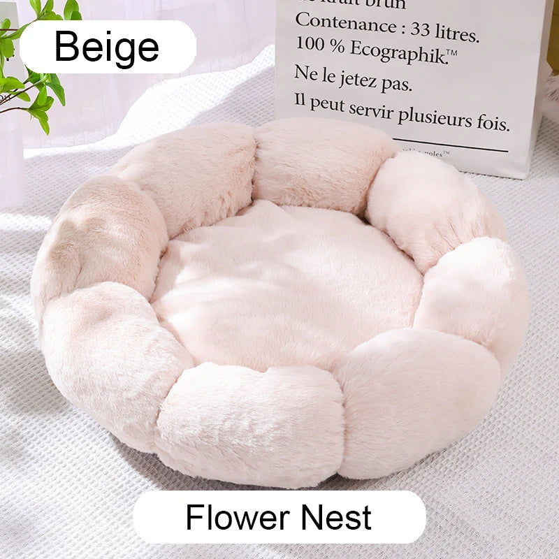 Pet Dog Bed Comfortable Donut Cuddler Round Cat Nest Dog Nest Warm Dog Mat with Soft Plush Material Pet Bed for Dogs and Cats