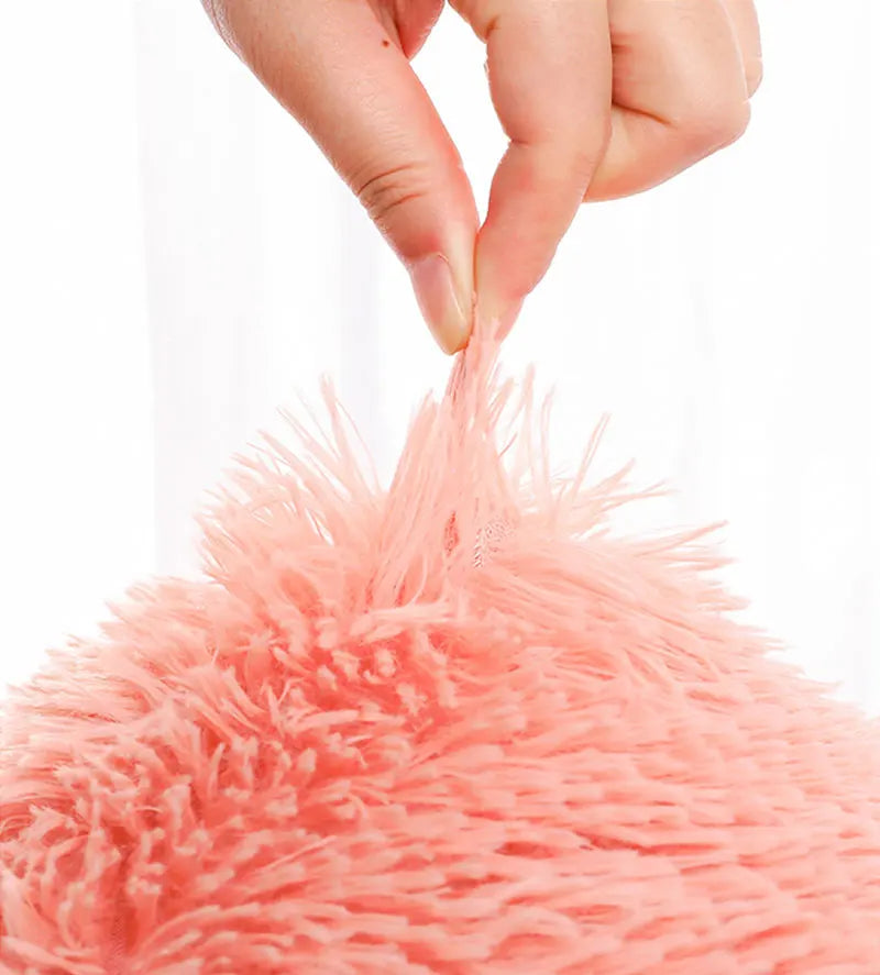 Pet Dog Bed Comfortable Donut Cuddler Round Cat Nest Dog Nest Warm Dog Mat with Soft Plush Material Pet Bed for Dogs and Cats