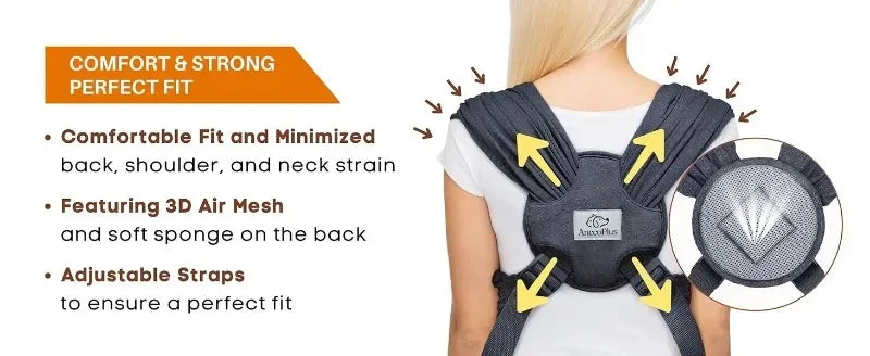 Dog Carrier for Small Dogs Front Facing Dog Carrier Sling Hands Free Cat Sling Size Adjustable Soft Cotton